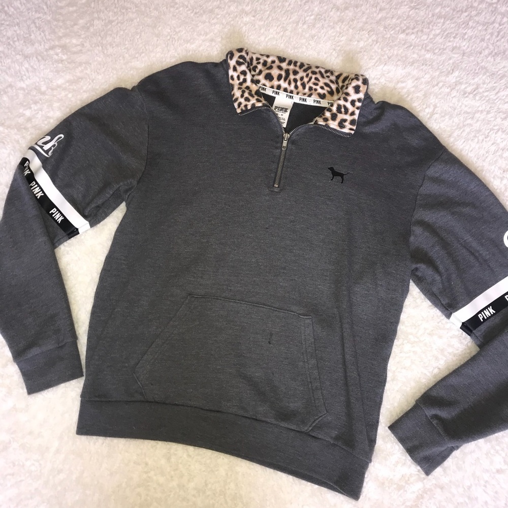 PINK half zip sweatshirt